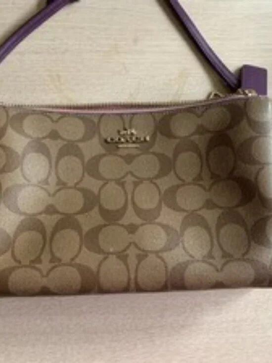 Coach Signature Lyla Double Zip Crossgrain Leather Crossbody Bag (Model F72890) - Picture 2 of 10